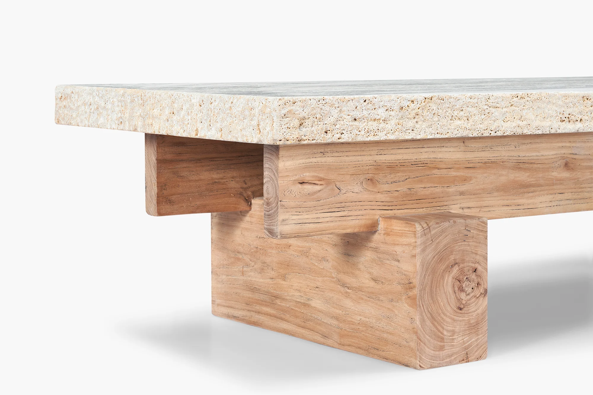 Travertine Rocco Rectangle Coffee Table - Image 12
