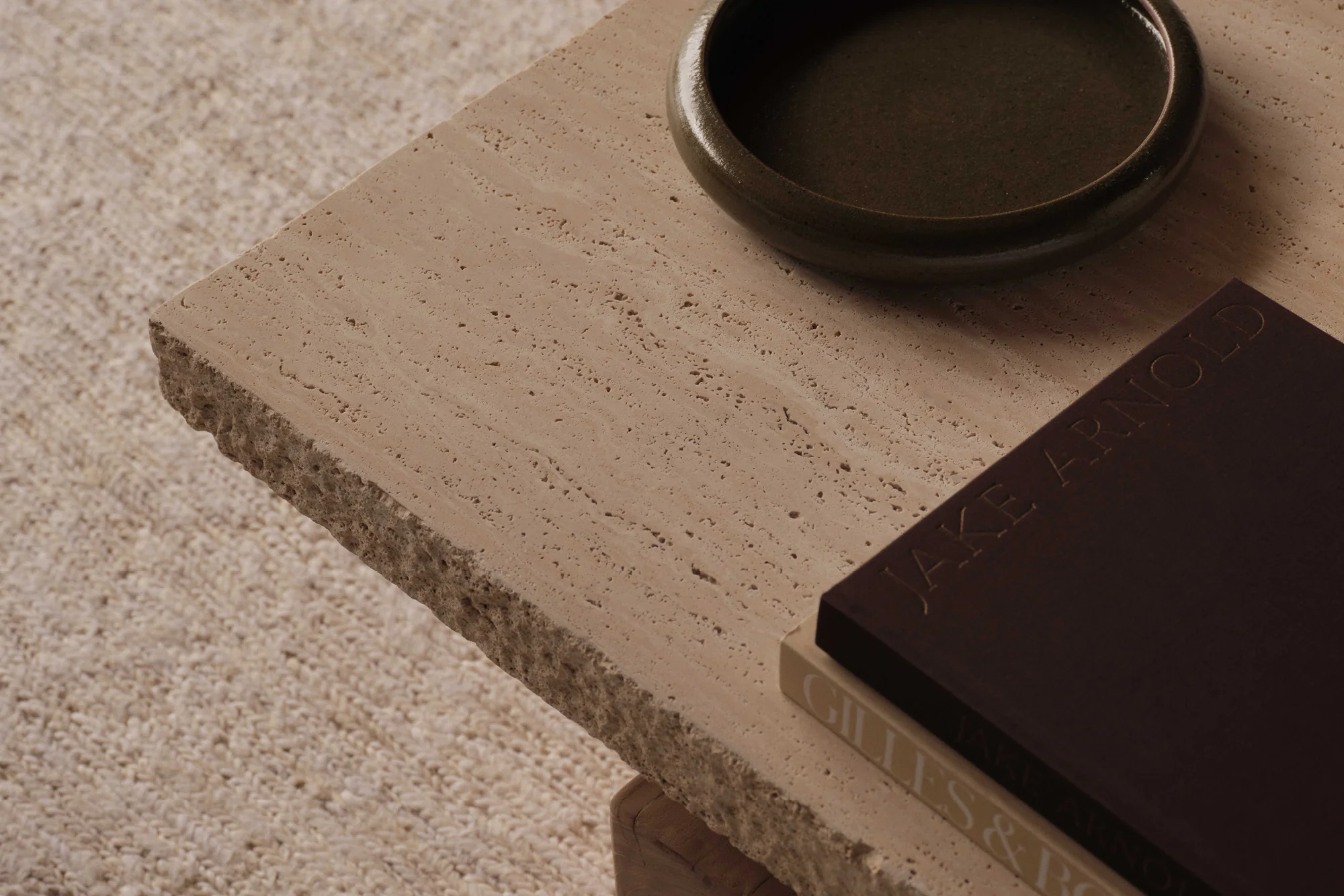 Travertine Rocco Rectangle Coffee Table - Image 14