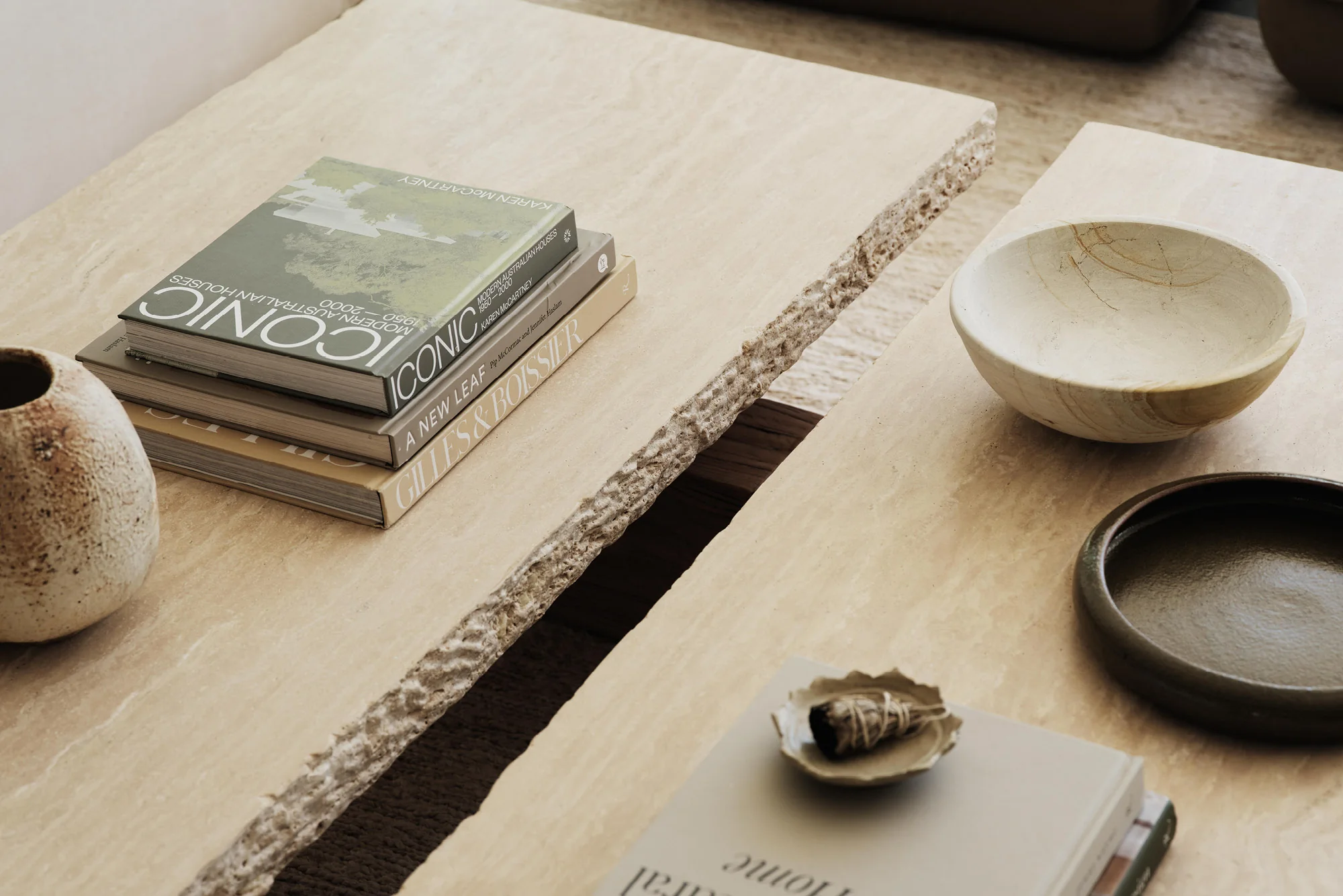 Travertine Rocco Rectangle Coffee Table - Image 6