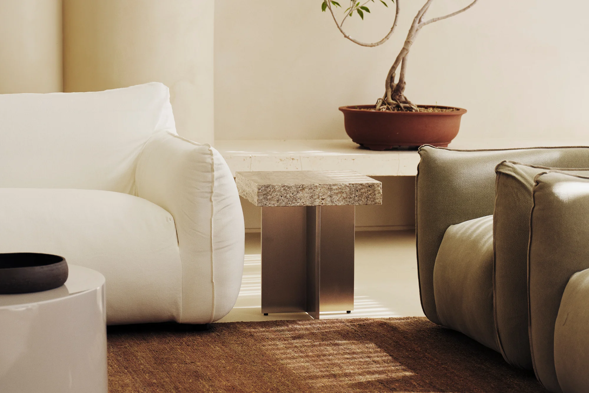 Zaha Travertine Side Table - Image 5