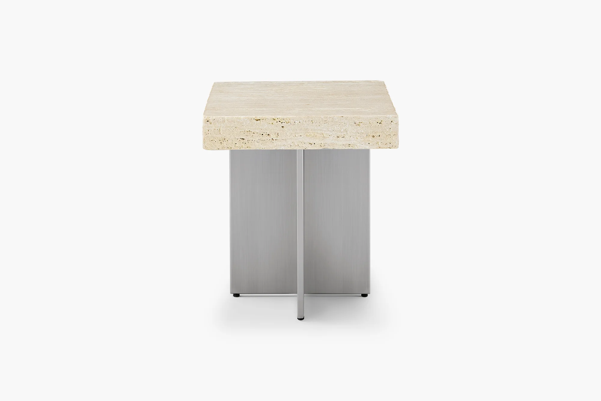 Zaha Travertine Side Table - Image 9